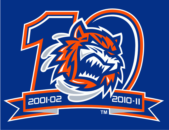 Bridgeport Sound Tigers 2011 Anniversary Logo iron on heat transfer